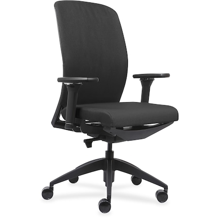 Lorell Executive Chairs with Fabric Seat & Back Fabric Black Seat 83105